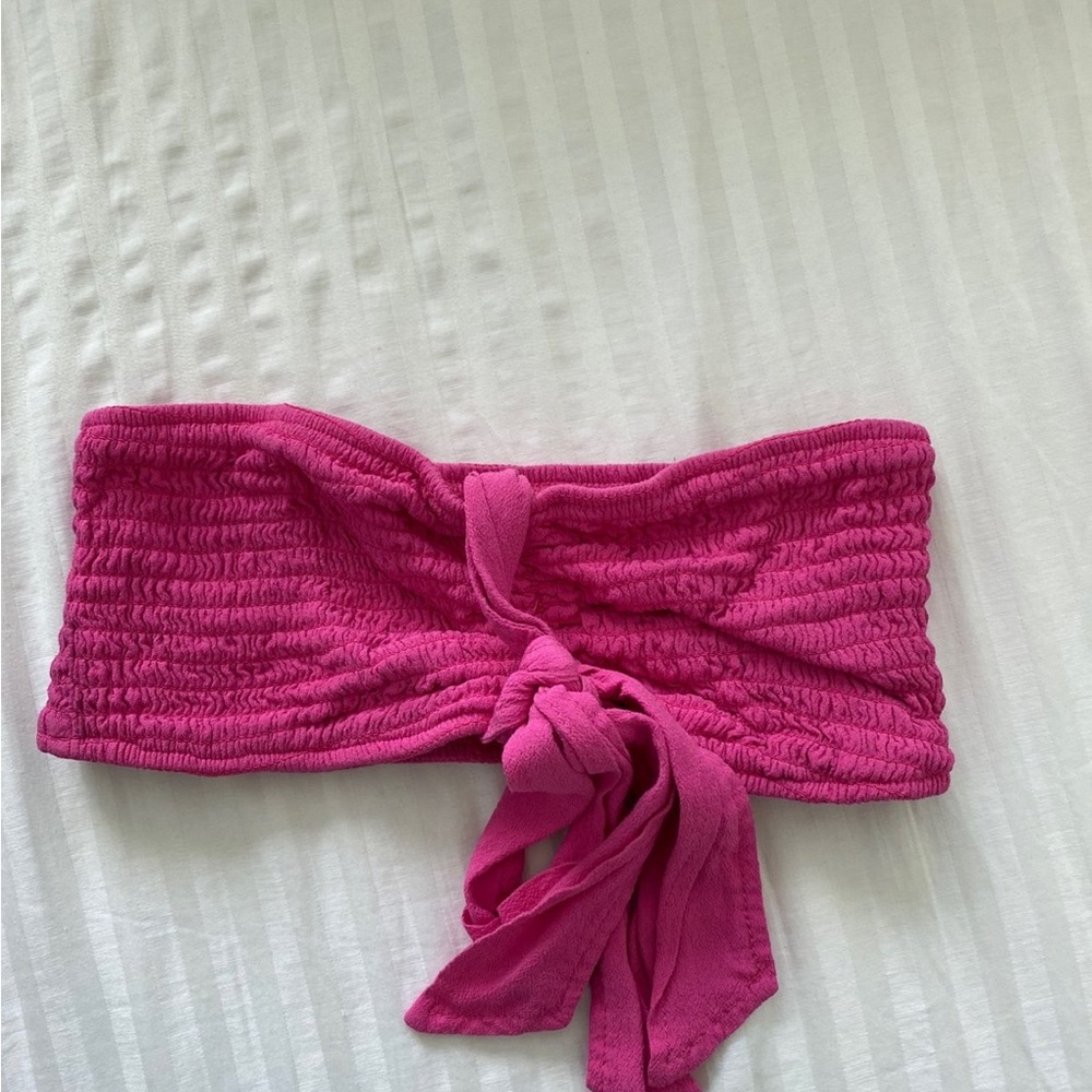 Garage Fuchsia Bandeau with Front Tie